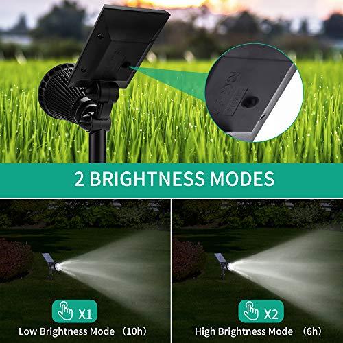 Nekteck　Pack　Solar　Lights?rea　2-in-1屋外用太陽光スポットライト電力調整可能な壁のライトランドスケープライティング?rea%ブライトダークセンシ