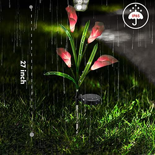 WOSPORTSソーラーライト屋外ガーデンステークフラワーライト%MULTI Color Changing LED Lily Solar Powered Lights for Patio?r%Lawn?r%Garden?r%Yar - 5