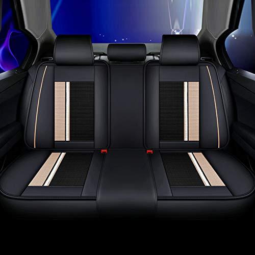 SALE 全天候用カスタムフィットシートカバー スバル Subaru フォレスター 5座席完全保護防水カーシートカバーウルトラコンフォート ブラック＆ベージュ フルセッ