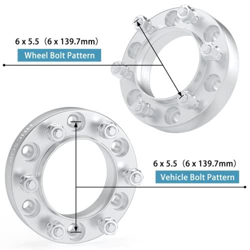 好評につき延長！ Toyota Tacoma 4 Runner Fortuner FJ Sequoia Tundra Venture Hilux用6 x 5.5 Hubcentric Wheel Spacer 1.25 (32 mm) |Lexus GX 460 GX 470、2 PCS 6 x 13