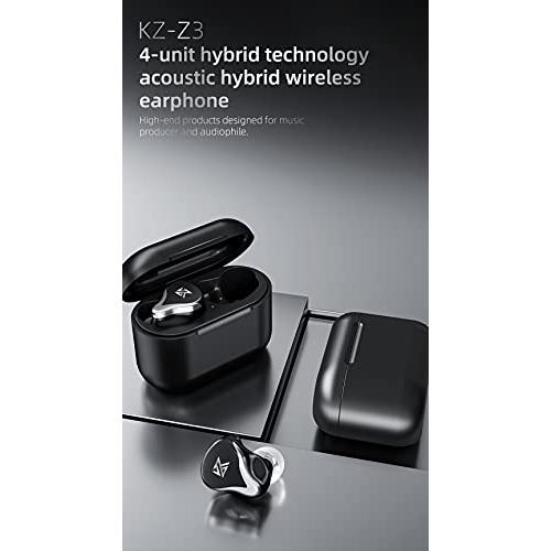 半額セールサイト TWS KZ Z 3 True Wireless in-Ear Earbuds Bluetooth 5.0ヘッドホン-スポーツ/ワークアウト用、ハイブリッドドライバーノイズキャンセリングBluetoothイヤホ