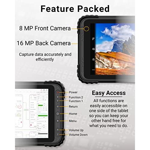 世界的に有名な Minno Maverick A 8-モバイルフィールド作業用頑丈タブレット (Android) -8インチ (スキャナなし) 、4 GB RAM/64 GB、Android 10、Sunlight Readable、1600