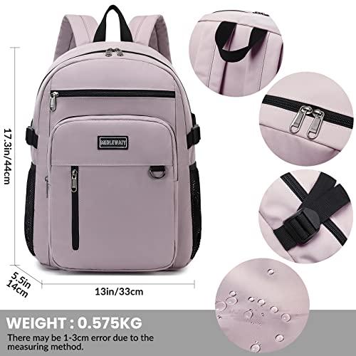 安心の長期保証 MIRLEWAIY Casual Laptop Daypack Girls Backpack Lightweight School Bookbag高校生用ワークバッグPink Purple