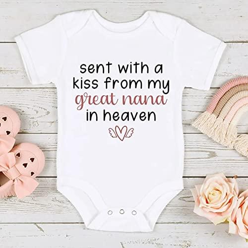 Nanaからのキスで送られたHeaven Baby Onesie、Kissで送られたCustom Baby Onesie、Great