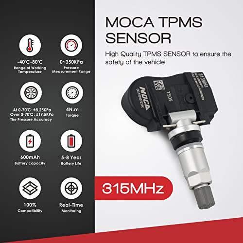 ネット買い 315 MHzタイヤ空気圧監視システム (TPMS) センサーキットMOCA4個はアウディ2006-2014 A3、2009-2012 A4、2008-2011 A5、2009-2017 Q5、フォルクスワーゲン1
