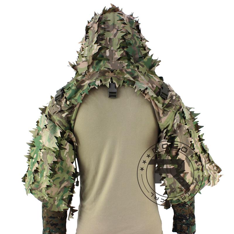 ハーフギリー ギリーフード マルチカム3リーフ Ghillie Suit ベース