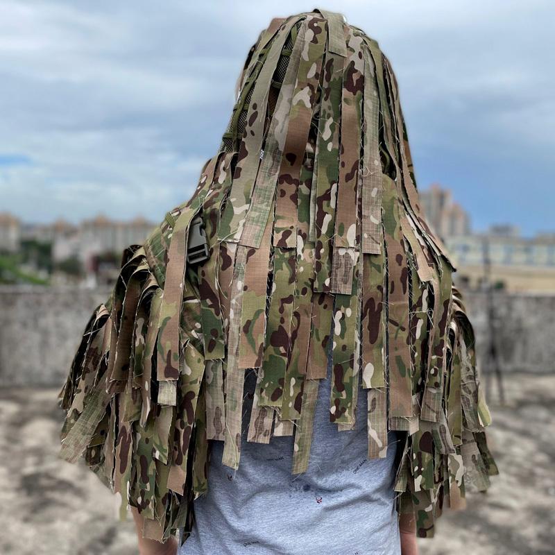 ハーフギリー ギリーフード マルチカム3リーフ Ghillie Suit ベース
