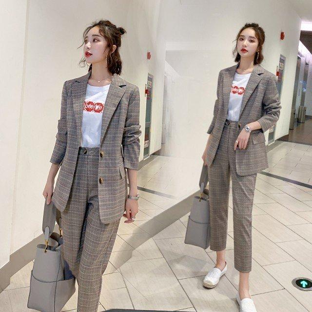 人気定番 パンツスーツ レディース おしゃれ グレンチェック セットアップ 上下レディース スーツ 大きいサイズ オフィス 韓国 Test Coacsanjorge Fin Ec