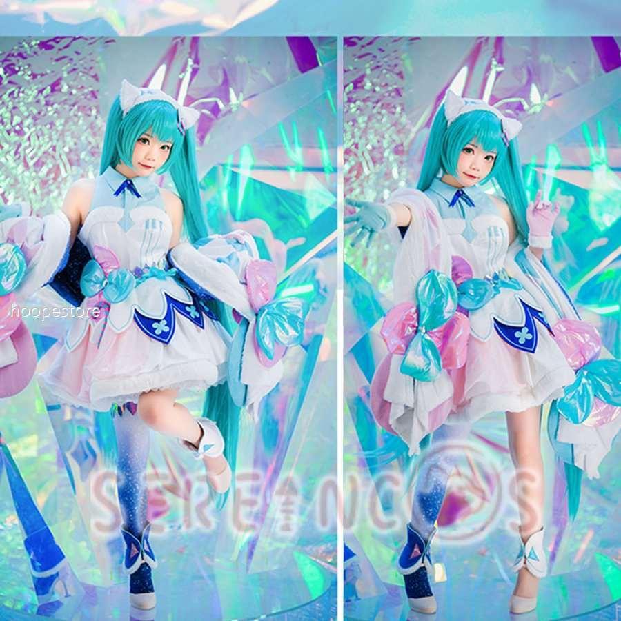 初音ミク コスプレ コスプレ衣装 ミク コスプレ コスプレ Miku コス 初音 冬日祭 Vocaloid イベント コスチューム 高品質 ねこバスストア 可愛い xuf Vocaloid 新品在庫処分