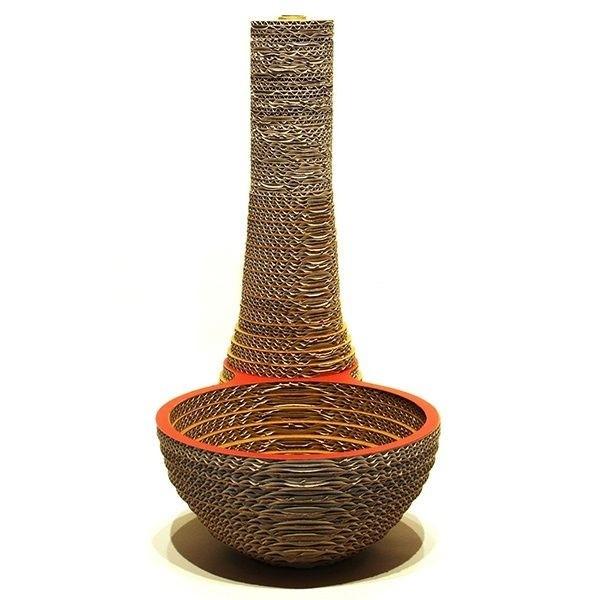 ニャンダフル・爪とぎ 「ポール＆ボウル」 ／ 猫用 ファニチャー 爪とぎ ECOでおしゃれなデザインのこだわり品 日本製ダンボール |  | 02