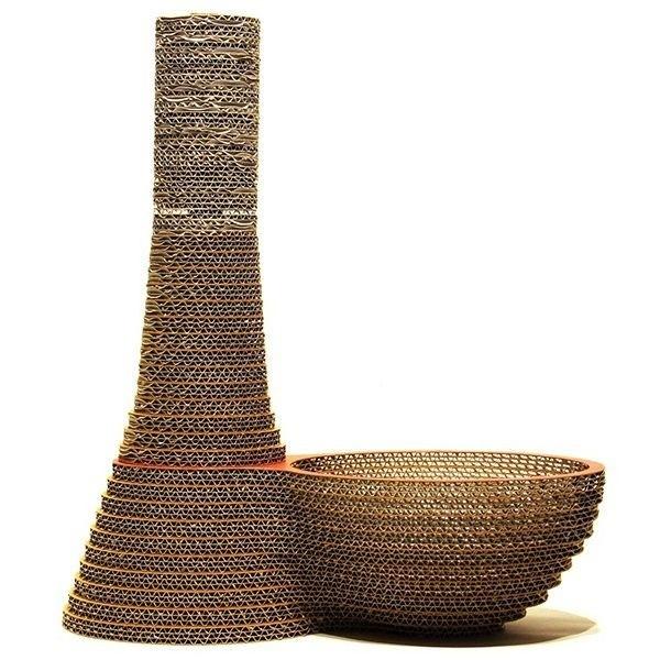 ニャンダフル・爪とぎ 「ポール＆ボウル」 ／ 猫用 ファニチャー 爪とぎ ECOでおしゃれなデザインのこだわり品 日本製ダンボール |  | 03