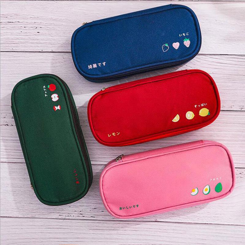 ペンケース 筆箱 ポーチ フルーツパターン 大容量 おしゃれ 男子 女子 高校生 中学生 小学校 人気 シンプル X261 猫神楽ストア 通販 Yahoo ショッピング