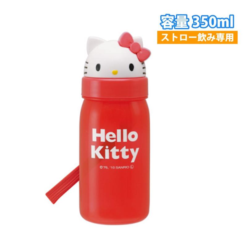 水筒 ダイカットストロー式ボトル ハローキティ（350ml） ボトル すいとう プラスチック プラボトル キャラクター サンリオ キティちゃん スケーター PBS3ST｜nekogoro2020｜02