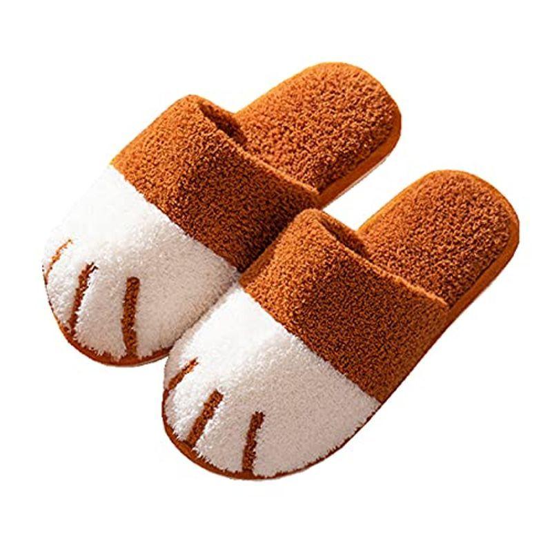 激安ブランド バッグ Shperoww レディース メンズ ルームシューズ スリッパ 室内履き 部屋 あったか もこもこ 秋冬 防寒 滑り止め かわいい ブラウン Www Threeriversofs Com