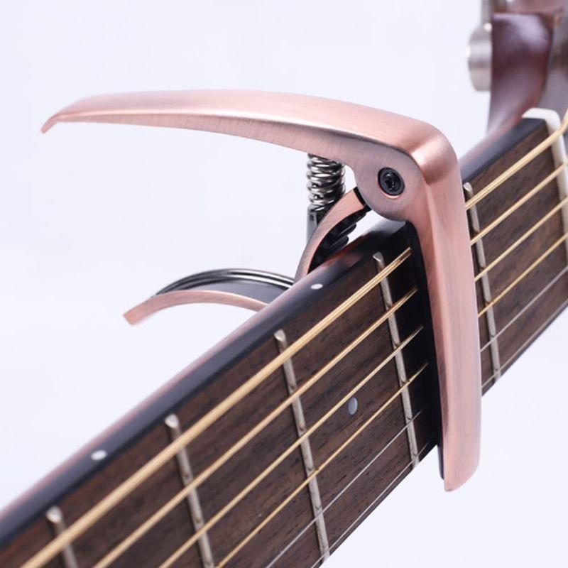 偉大な ギター カポタスト 金 ワンタッチで簡単取り付け 軽量