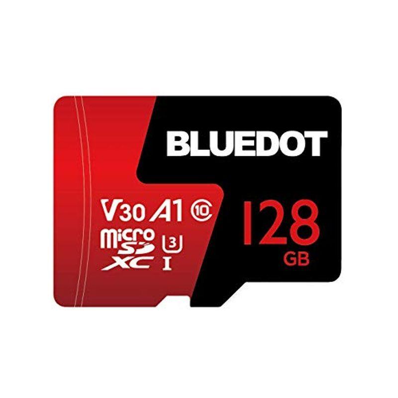 見事な BLUEDOT microSDXCカード (128GB, スピードクラスU3/V30対応) MicroSDメモリーカード
