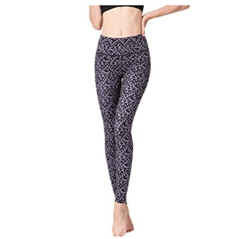 C シーアンド 着痩せ ヨガパンツ 美脚 水陸両用 レディース 9分丈 レギンス ヨガウェア L グレー幾何学 100 安い