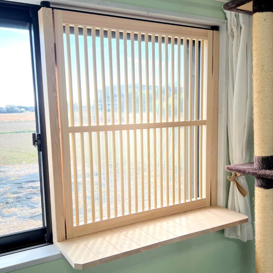 ねこ専用脱走防止窓【にゃんがーど】穴あけ不要の突っ張りタイプ(まど