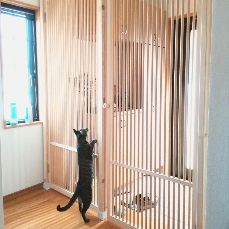 ねこ専用脱走防止扉【にゃんがーど】親子扉ver. 穴あけ不要の ねこ専用脱走防止扉【にゃんがーど】親子扉ver. 穴あけ不要の
