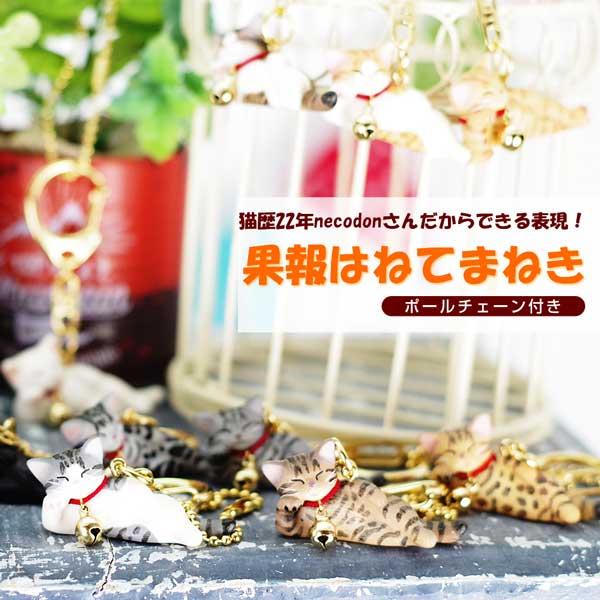 necodon（ねこどん） 果報はねてまねき キーホルダー 泉 匡範 作 猫 猫