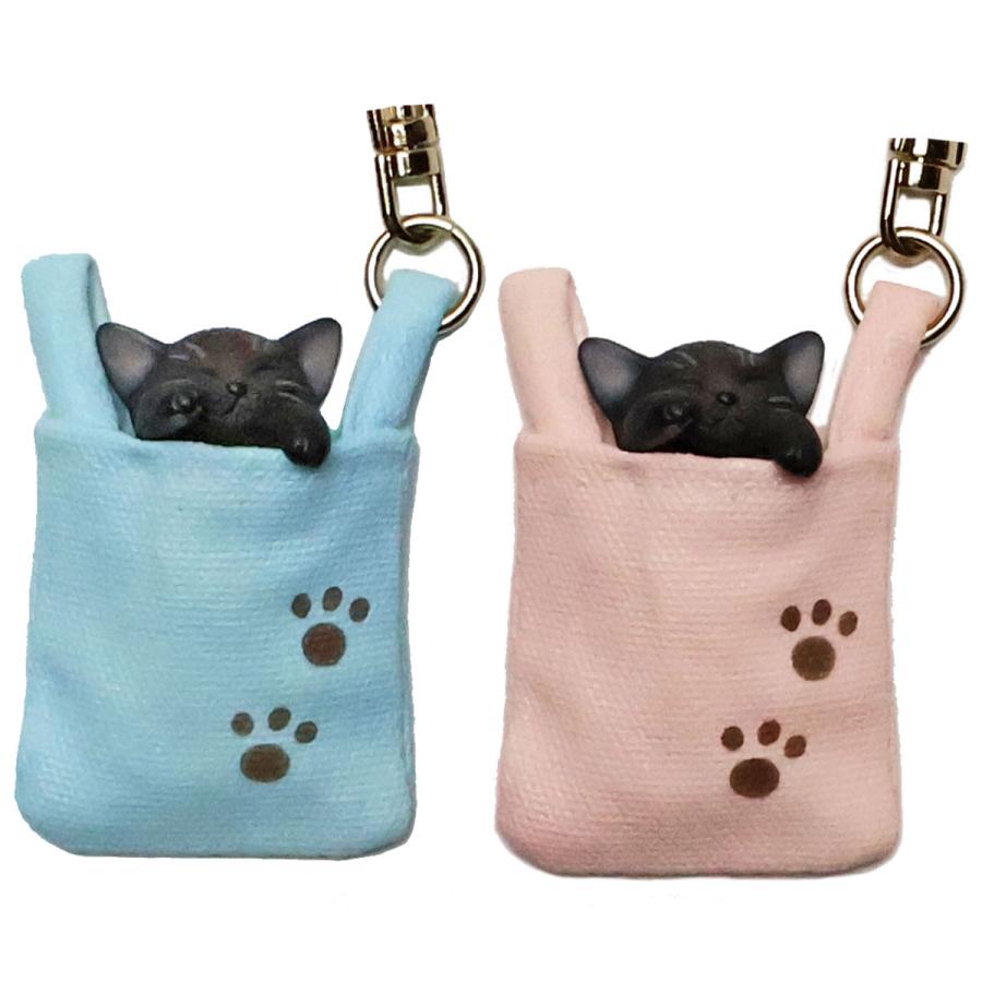 necodon エコにゃん キーホルダー 14柄 x 2色 ピンク ブルー