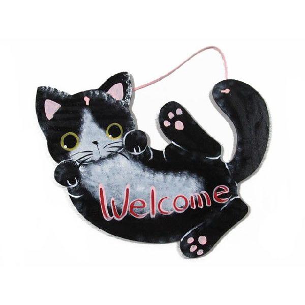 ねころび猫 Welcomeボード やまねこさん手作り猫グッズ Ya ねこのざっか屋さん ネコランド 通販 Yahoo ショッピング