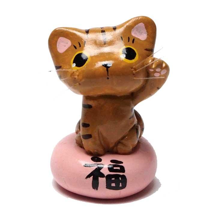 猫の置物 福猫 やまねこさん手作り猫グッズ やまねこ 手作り猫グッズ