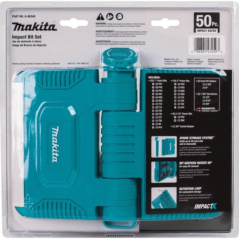 100％本物保証 Makita A-98348 50 Pc。ドライバビットセット