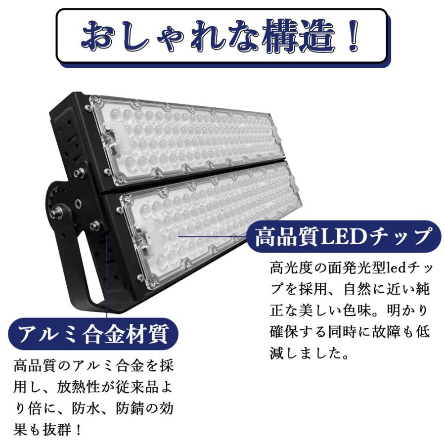 50台　LED投光器600W　LED高天井灯　LED投光器600W　スポットライト　防水LED作業灯　MEANWELL電源本体内蔵(防水IP67)　駐車場灯　6000W相当　超ハイパワー投光器600W