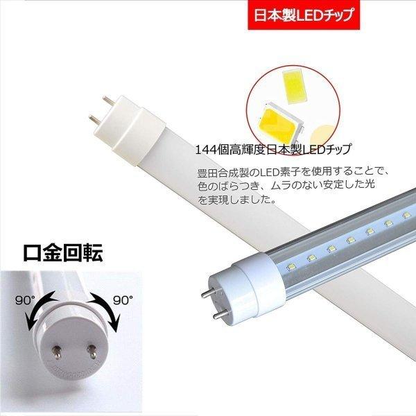 LED蛍光灯35W形 器具一体型 LED直管35w形  1000mm   G13 T8 LED直管形蛍光灯 電源内蔵 2880LM  消費電力35W→18W　 グロー式工事不要 昼白色5000k｜nekonekoneko｜02