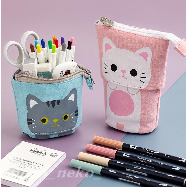 ペンケース 猫 ねこ 筆箱 筆入れ 化粧ポーチ ペンポーチ ペン立て ペンスタンド 文房具 自立 アニマル イラスト 布 かわいい おしゃれ 大容量 男の子 女の子 Ls 2768 ねこねこねこshop 通販 Yahoo ショッピング
