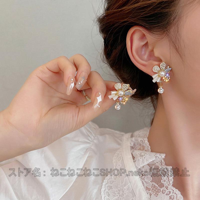 花 イヤーカフピアス レディース ピアス アクセサリー スタッドピアス イヤーカフ イヤーフック ファッション小物 ジュエリー 揺れる ピアス 耳飾り ゴールド Lsn 7414 ねこねこねこshop 通販 Yahoo ショッピング