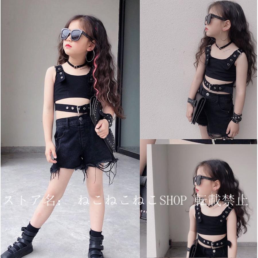 ノースリーブ 韓国子供服 カジュアル キッズ 女の子 タンクトップ キャミトップス タイト インナー ダンス へそ出し 女児 舞台 演出服 ショート丈 ヒップホップ 大幅値下げランキング