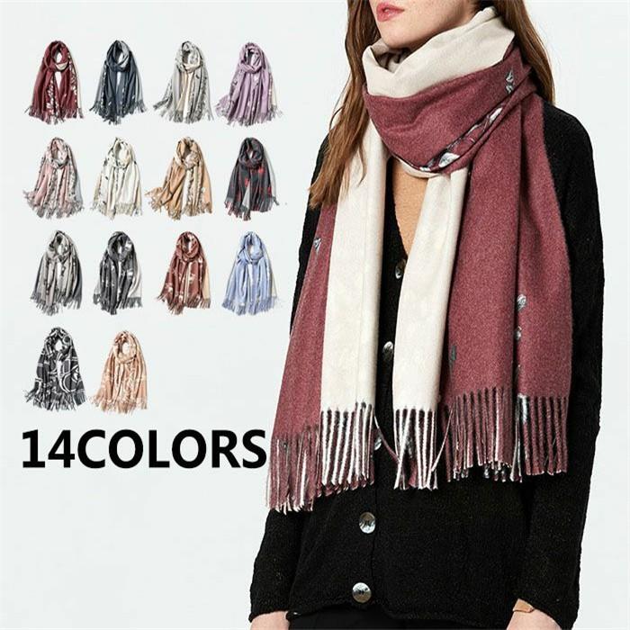 多色選択 ストール レディース マフラー 大判 バイカラー コーデ カラフル 大判 ストール マフラー 羽織り ギフト 母の日 お揃いコーデ 秋冬新作 T Caqt057 ねこねこねこshop 通販 Yahoo ショッピング