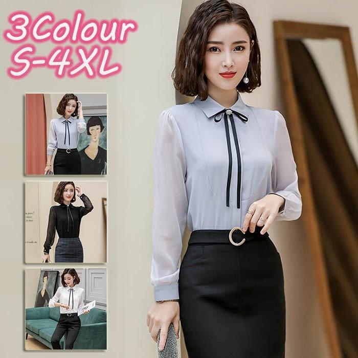 新作 レディース ブラウス リボンブラウス 長袖 大きいサイズ オフィス通勤 シャツ ブラウス レディース スキッパーシャツ セクシー トップス W Esnz2973 ねこねこねこshop 通販 Yahoo ショッピング
