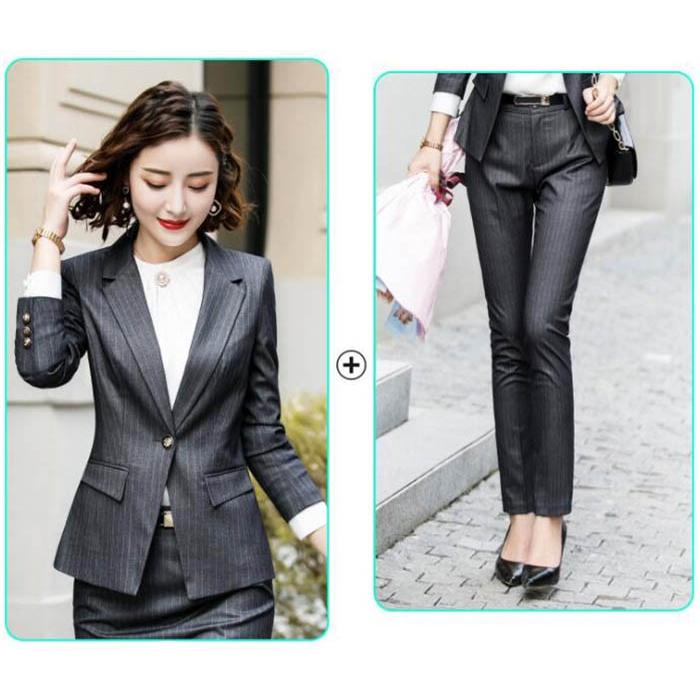 オフィス 職業セット おしゃれ カジュアル レディース ストライプ柄 スーツセット フォーマル ビジネス パンツスーツ 美脚 スカートスーツ 通勤 1つボダンスーツ W Xlnxz007 2 ねこねこねこshop 通販 Yahoo ショッピング