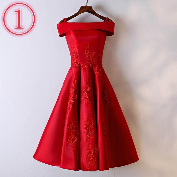 超目玉 花柄 刺繍 ひざ丈 赤ドレス オフショルダー 結婚式 レディース ロング丈 ドレス 花嫁 二次会 お呼ばれ 七分袖 赤ドレス 肩出し チュール ドレス W Xlrm3512 ねこねこねこshop 通販 Yahoo ショッピング