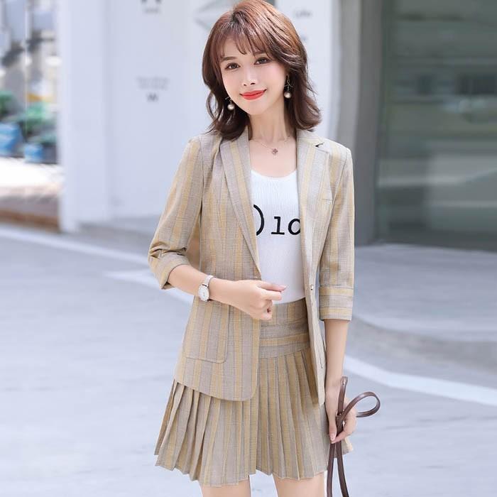 春夏新作 お洒落 通勤 パンツスーツ レディース 大きいサイズ スカートスーツ カジュアル ジャケット 可愛い プリーツスカート ショート丈 美脚ボトムス W Xlrm3723 ねこねこねこshop 通販 Yahoo ショッピング