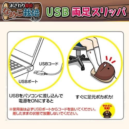 ラナ おさわり探偵なめこ栽培キット Usb両足スリッパ なめこ Cianilugano Ch