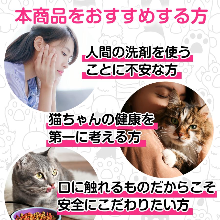 獣医師監修 ネコ皿キレイ なめても安心成分 猫用食器洗剤 食器洗剤 猫