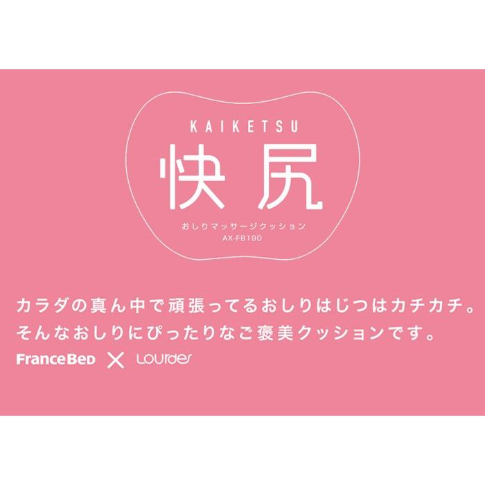 送料無料 快尻 おしりマッサージクッション フランスベッド マッサージ機 ルルド LOURDE 悩みを解決 10便 AX-FB190