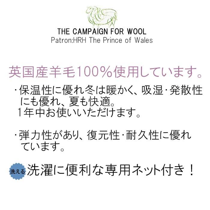 フランスベッド らくピタ羊毛ベッドパッド2 セミダブル 122×195ｃｍ 復元性 1年中 耐久性 パット 洗える ウール 保温性 東レ ミルコット 036031261_4