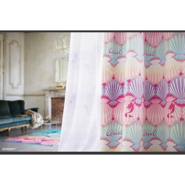 日本製スミノエ　大人ディズニードレープ形状記憶遮光カーテン　ディズニープリンセス スミノエ ディズニー カーテン 100×200cm プリンセス／シェル 1