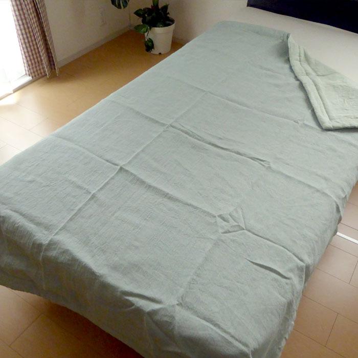 日本製 極涼 本麻 本麻近江ちぢみ シングル 135×185cm 近江産 麻100