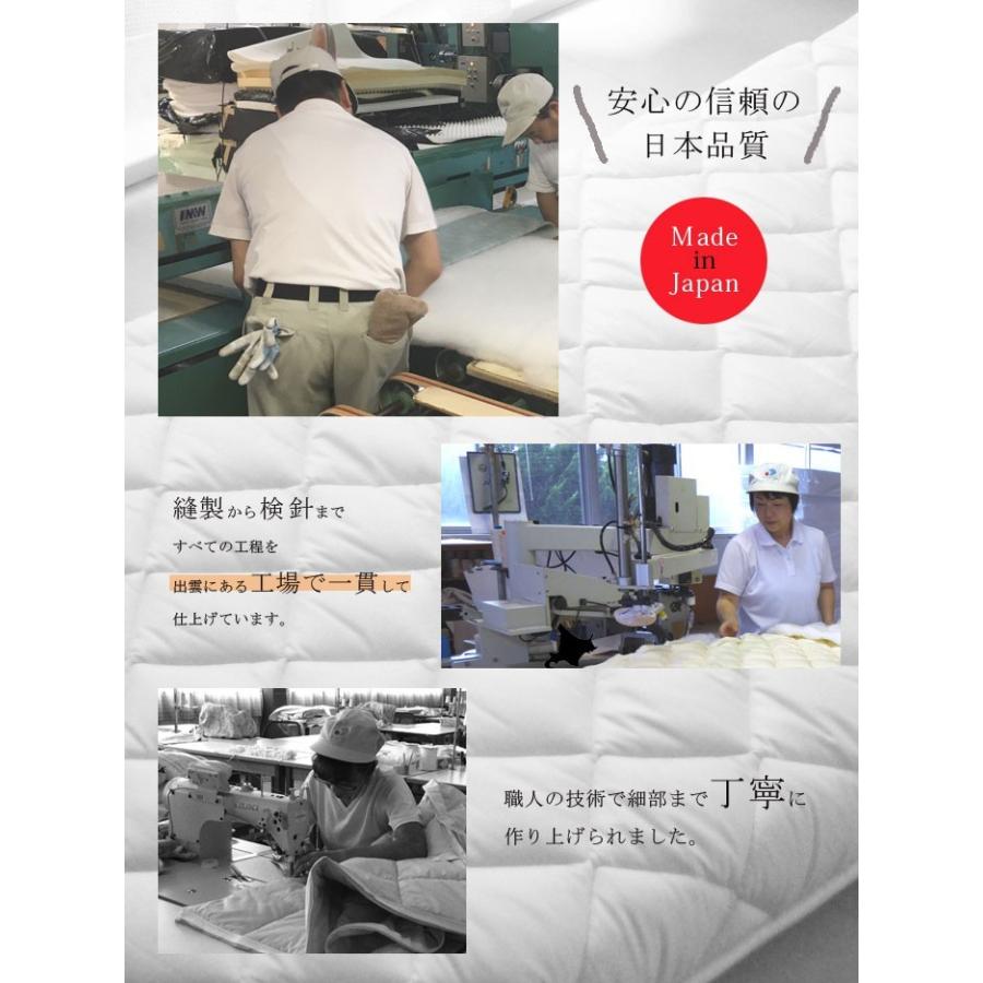 日本製 小さめ敷き布団 セミシングル 80×200cm ダクロンわた 側生地綿