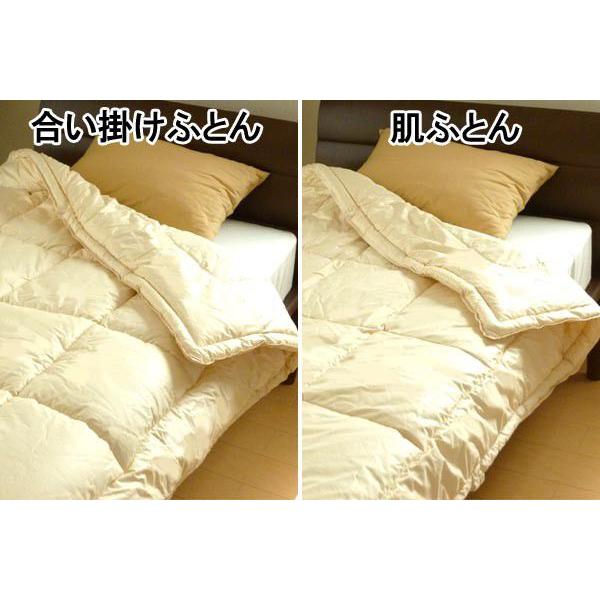 送料無料 日本製 2枚合わせ 掛け布団 介護用サイズ 140×190cm ダクロン クォロフィル アクア No.6_2