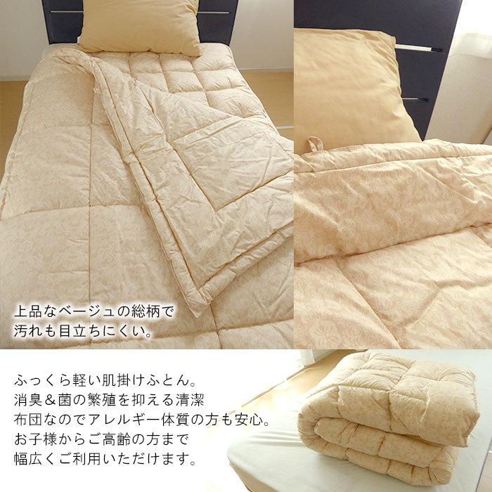 送料無料 日本製 洗えるダクロンわた肌掛け布団 介護用サイズ セミ