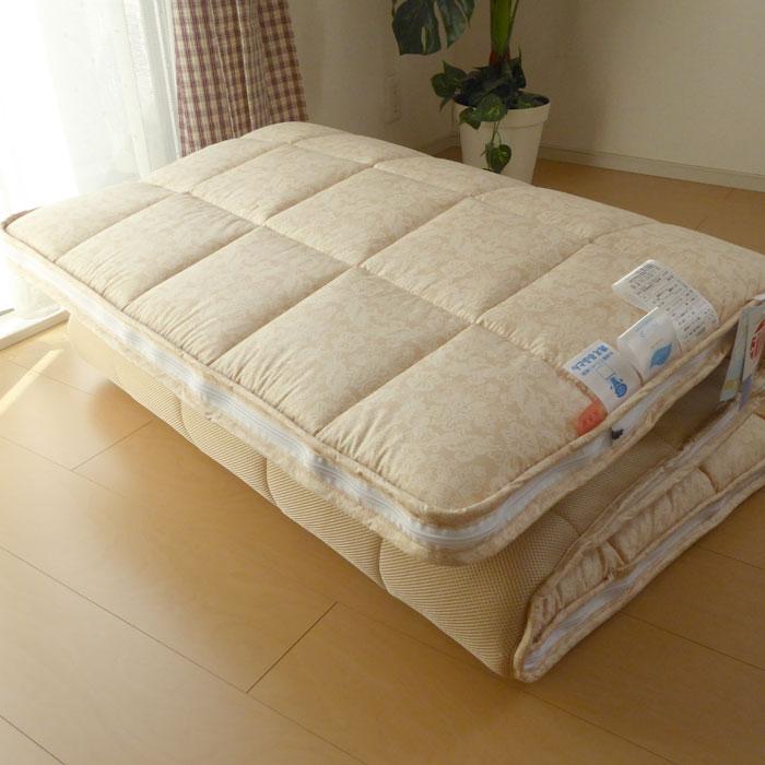 送料無料 四季ケアーループ 洗える敷布団 介護ベッド用 90*190cm 介護ベッド用 洗える 敷き布団 介護サイズ 90×190cm ブレスエアー 日本