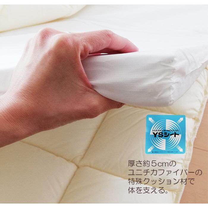 日本製 脱着 分割して洗える 敷き布団 シングル 100×210cm ダクロン Bulky Fiberfill No.13 敷ふとん インビスタ社_6
