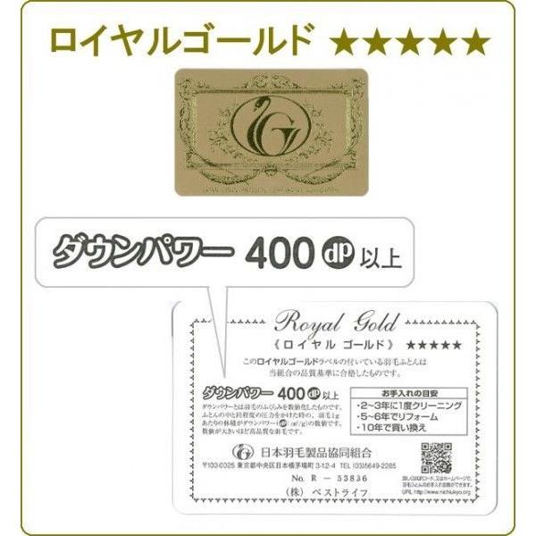 羽毛布団 セミシングル 140×190 ロイヤルゴールドラベル 日本製 【公式